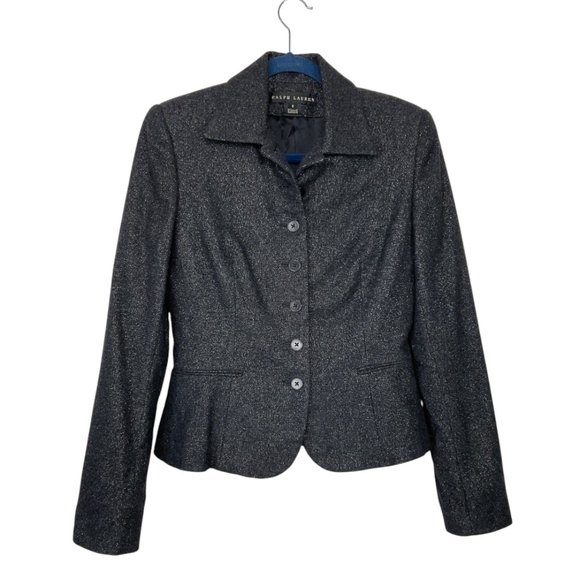Ralph Lauren Black Label Sparkle Wool Cashmere Blazer - Picture 1 of 6